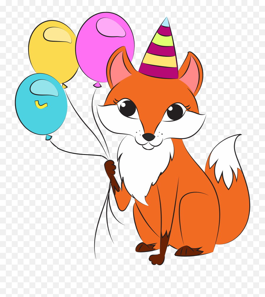 Foxu0027s Birthday Clipart Free Download Transparent Png - Happy Birthday Fox Clip Art Emoji,Birthday Emoji Clipart