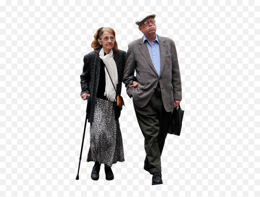 Older Couple Walking Together - Elderly Couple Walking Png Emoji,Old Couple Emoji