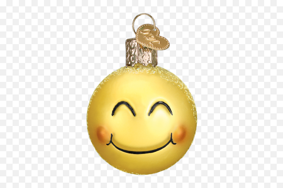 Mini Emoji Ornament Set - Happy,Blushing Emoji