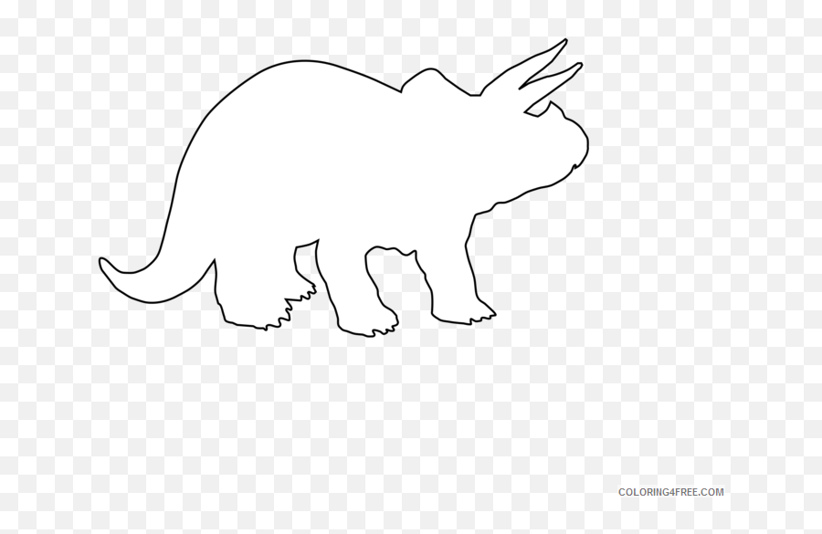 Triceratops Coloring Pages Dinosaur Skeleton Triceratops - Dinosaur 4th Birthday Background Hd Emoji,Dinosaur Emotions