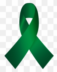 Green Awareness Ribbon Png Clip Art - Green Cancer Ribbon Transparent Green Cancer Ribbon Emoji,Purple Ribbon Emoticon