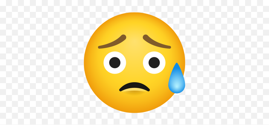 Sad But Relieved Face Ícone - Happy Emoji,Faca Emoticon Face