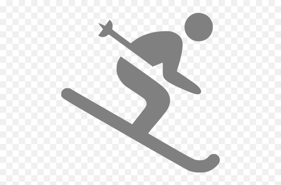 Gray Skiing Icon - Skiing Icon Emoji,Facebook Emoticon Skis