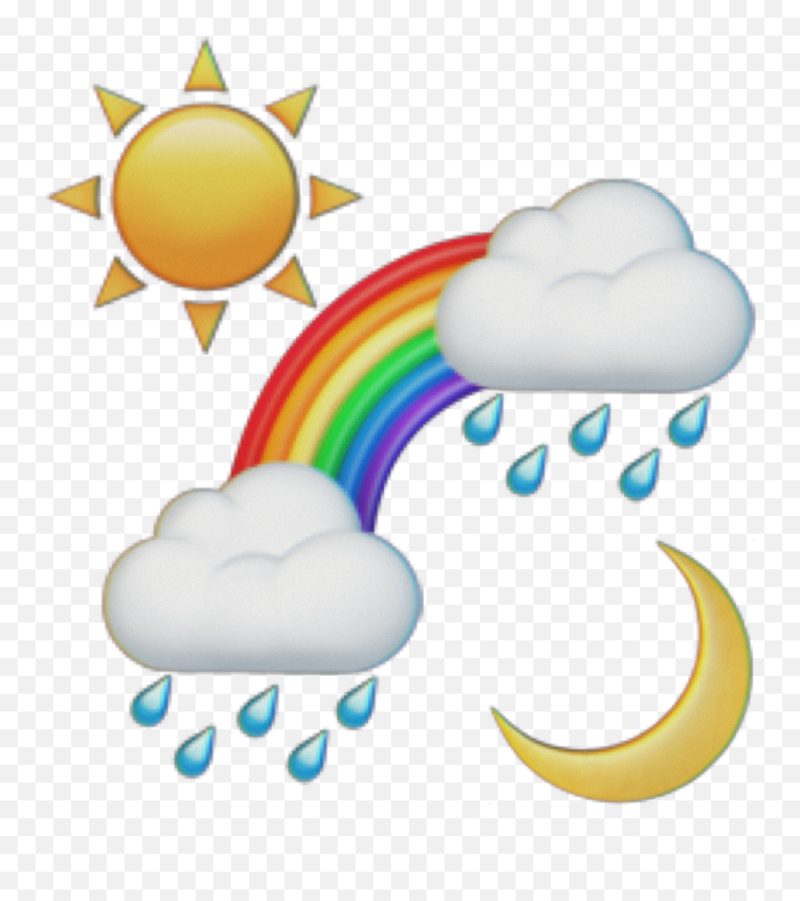 Rainbow Emoji Sticker By Overhaul Kinnie - Aesthetic Yellow Emoji Png,Rainbow Emoji