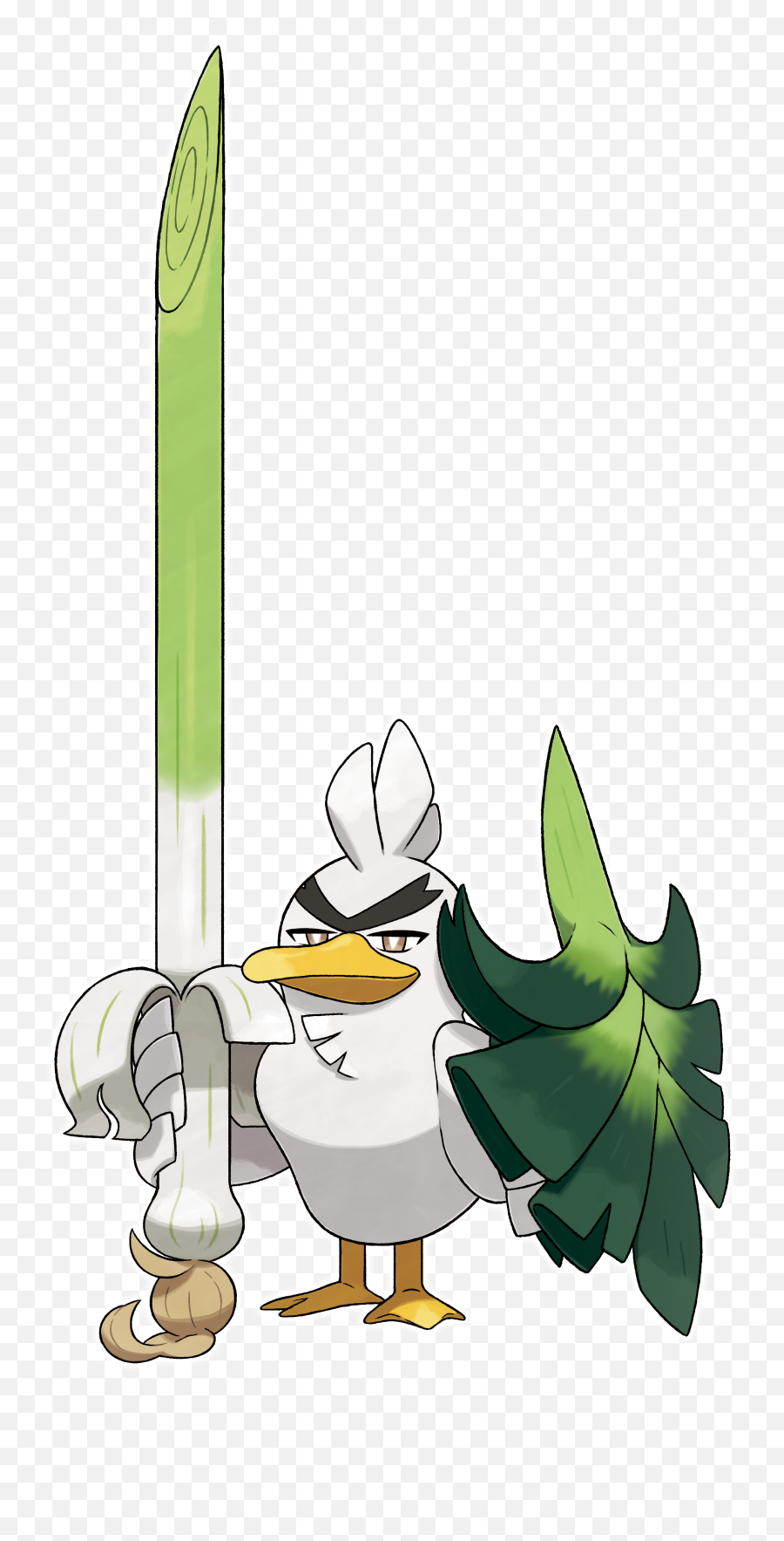 Sirfetchu0027d Stands Nobly Render Pokemon Sword And Shield - Evolutie Farfetch D Pokemon Go Emoji,Leek Emoji