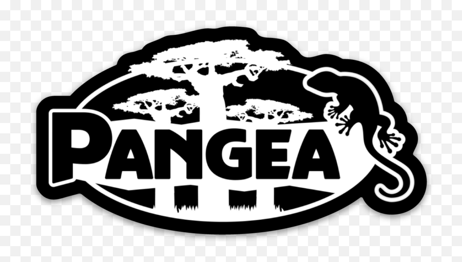 Pangea Black U0026 White Logo Sticker - Language Emoji,What Does Color Say About Crested Geckos Emotion