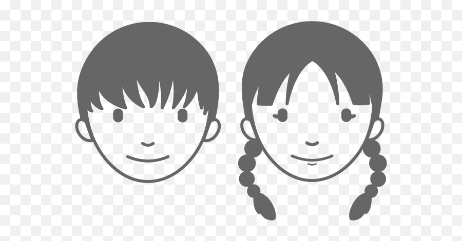 Softbones Resources - Hair Design Emoji,Clipart Faces Emotions Chinese Young Girl Black Hair