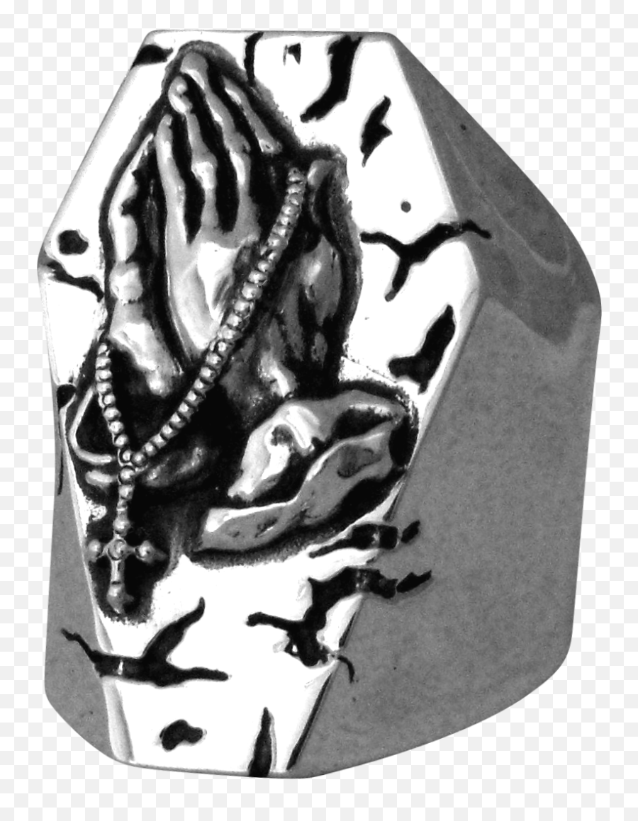 Vintage Praying Hands Rosary Coffin Emoji,Draw The Praying Emoji