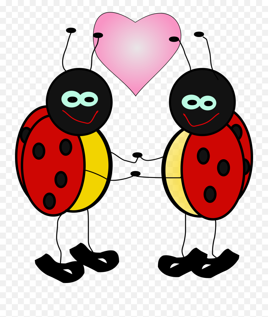 Download Ladybug Clipart Celebration - Ladybugs Cartoon Png Emoji,Free Romantic Emojis Holding Hands