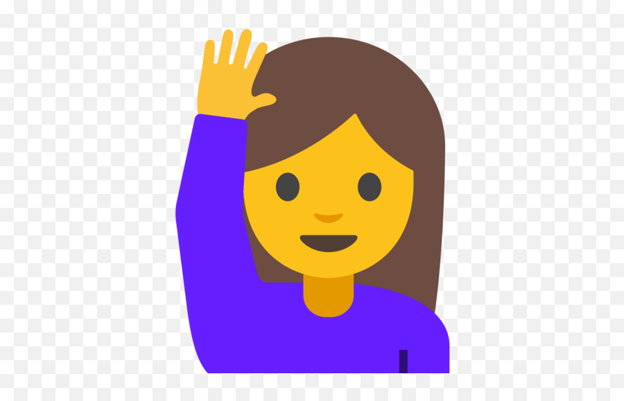Person With Raised Hand Emoji,