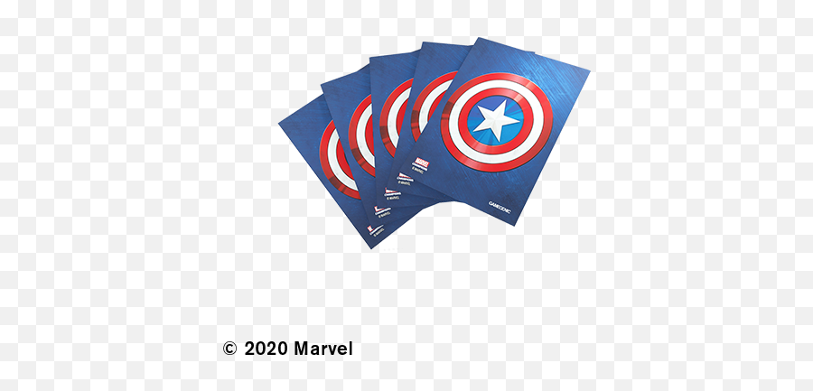 Gamegenic Deck Protector Marvel Champions - Captain America Art Sleeves 50 Emoji,Shield Artwork Emotions