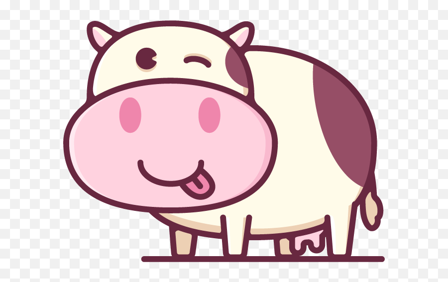 Moody Cow By Everystudio Emoji,Cute Emoji Cow