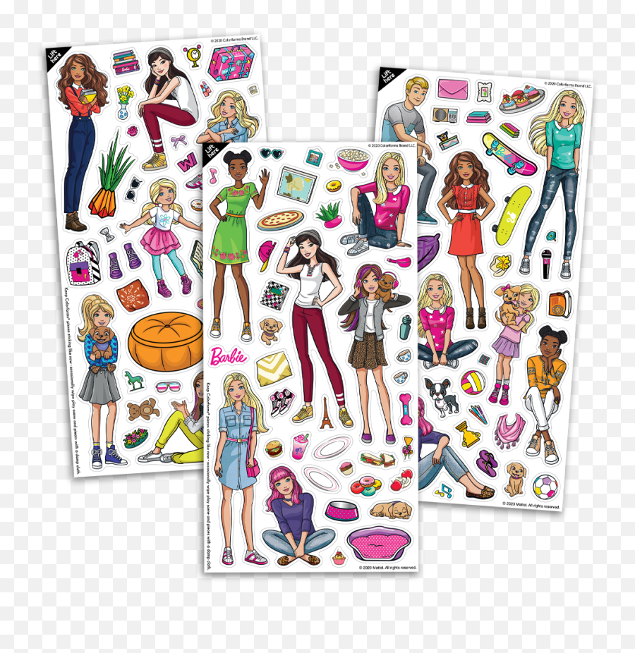 Colorforms Playset U2013 Barbie Emoji,Mattel Emotions Large Rag Doll