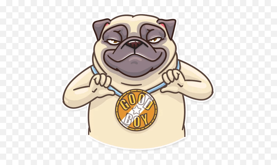 Pug Power Stickers - Live Wa Stickers Emoji,Abstract Pug Emotion