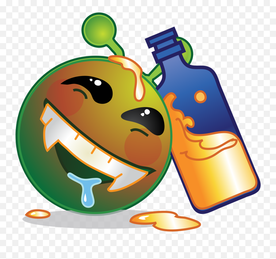Filesmiley Green Alien Drunk Happysvg - Wikimedia Commons Emoji,Aien Emojie