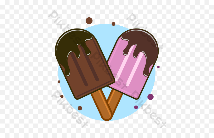 Double Ice Cream Illustration Icon Png Images Ai Free Emoji,Popsicle Emoji