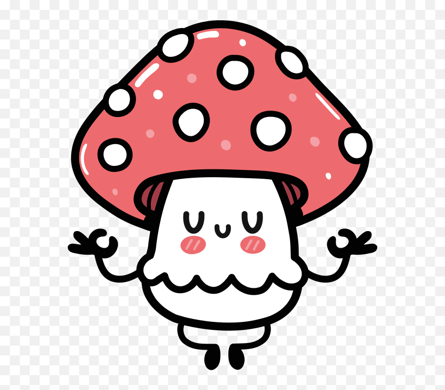 Cute Funny Happy Mashroom Kids Bedroom Wall Decal Emoji,Mushroom Funny Emoji