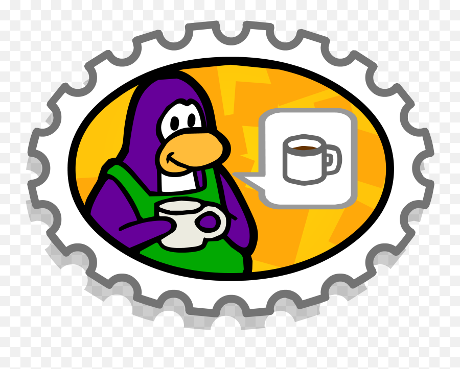 Coffee Server Stamp - Club Penguin Coffee Png Emoji,Emoji Stamps