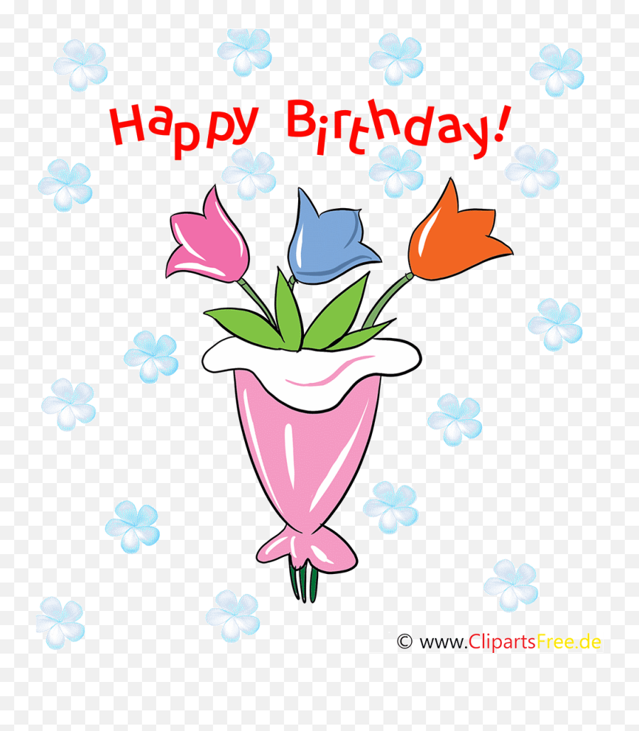 Gif Birthday Flower Clip Art - Cloudygif Gif Geburtstag Emoji,Birthday Emoji Clipart