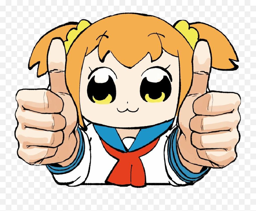 Pop Team Epic Thumbs Up Clipart - Pop Team Epic Discord Emoji,Twiddling Thumbs Emoji