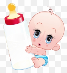 Infant Clipart Baby Milk Bottle Infant - Cute Baby Bottle Cartoon Emoji,Baby Bottle Emoji