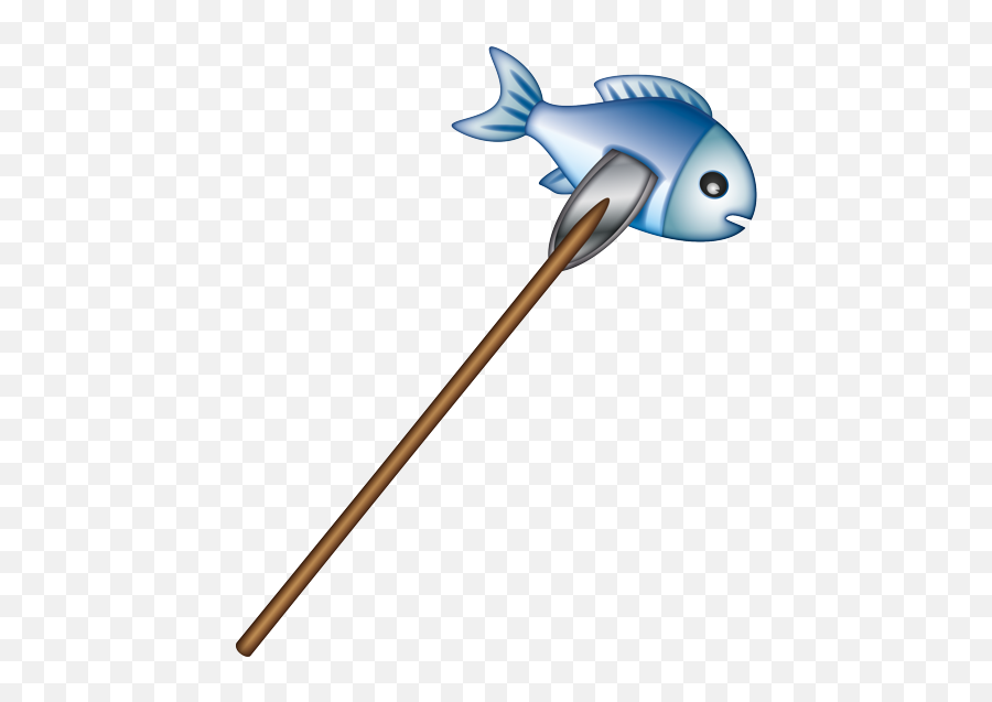 Fishing Emoji Pictures - Fish On Spear Cartoon,Fish Emoji