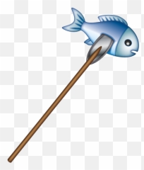 Fishing Emoji Pictures - Fish On Spear Cartoon,Fish Emoji