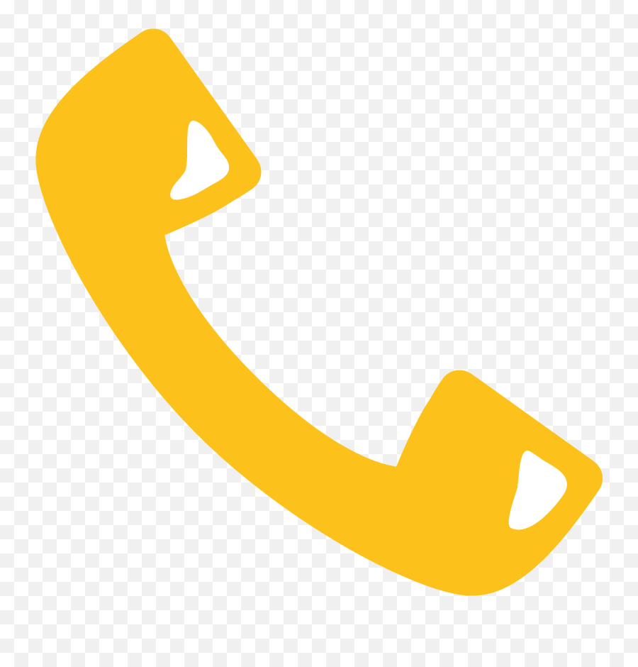 Telephone Receiver Emoji - Phone Icon Vector Yellow,Call Emoji