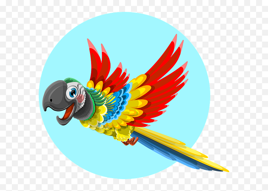 Free Characters Cartoon Vectors - Happy Birthday Macaw Emoji,Parrot Emoticon