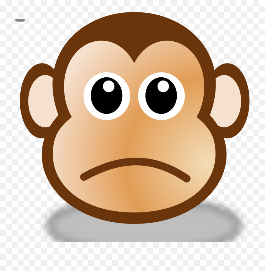 Sad Monkey Face 3 Png Icons - Easy Cartoon Monkey Face Cartoon Sad Face Clipart Emoji,Monkey Emojis