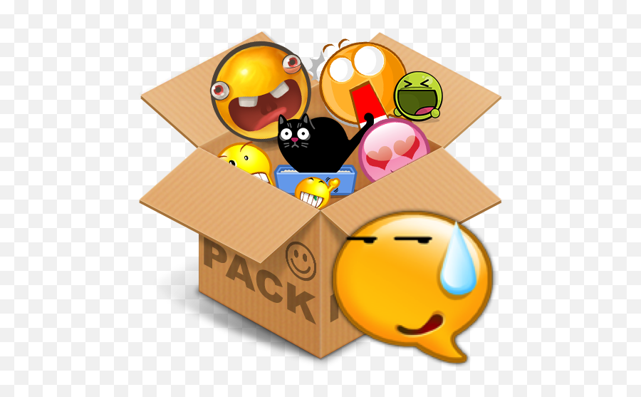 Emoticons Pack Text - Cardboard Box Emoji,Emo Emoticon