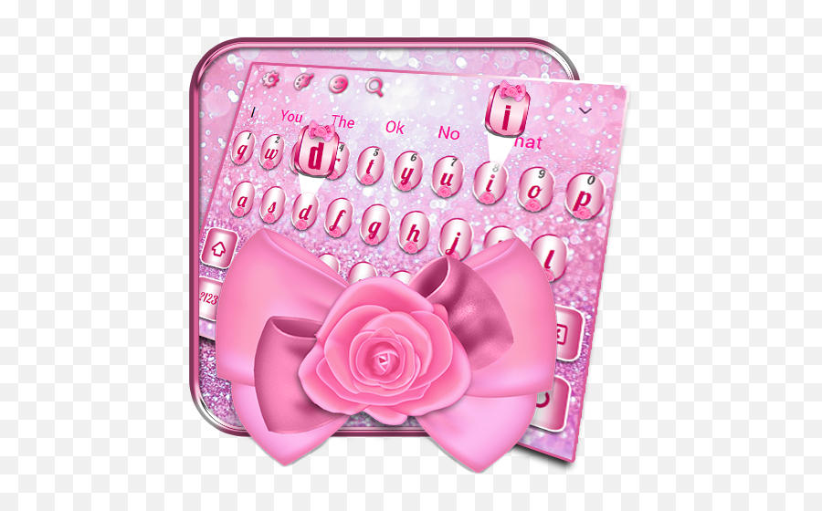 Pink Bow Keyboard Theme U2013 Apps Bei Google Play - Garden Roses Emoji,Rose Emoji Hat