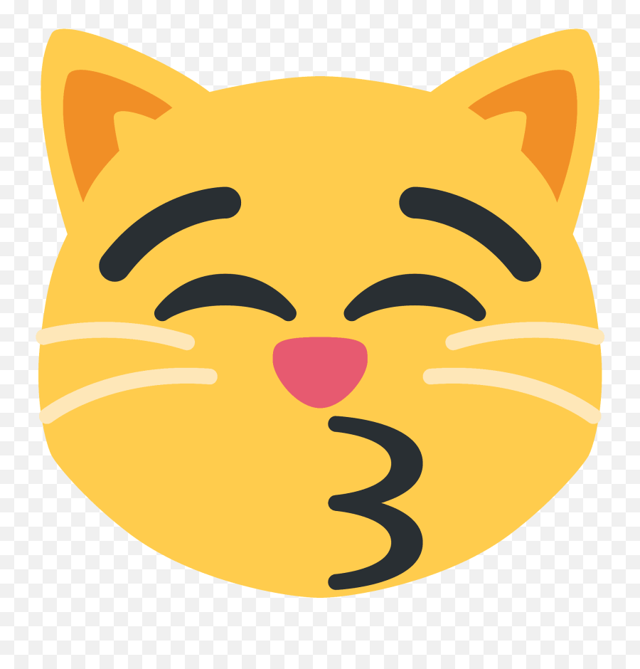 Kissing Cat Emoji Clipart - Kiri Vehera,Cat Emoji Png