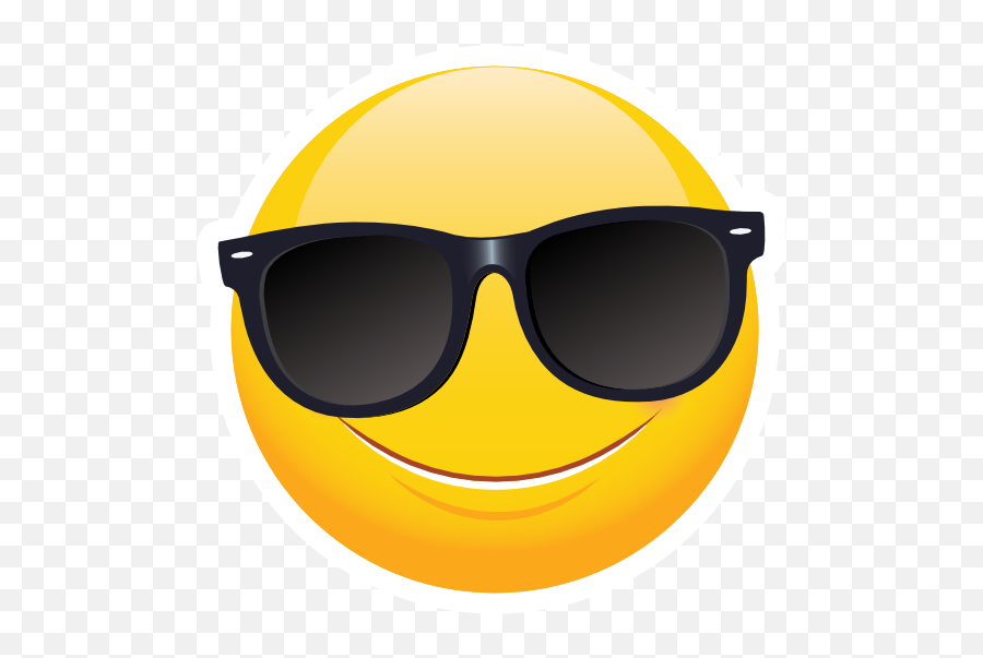 Cute Sunglasses Emoji Sticker - Sunglasses Emoji Sticker,Sunglass Emoji