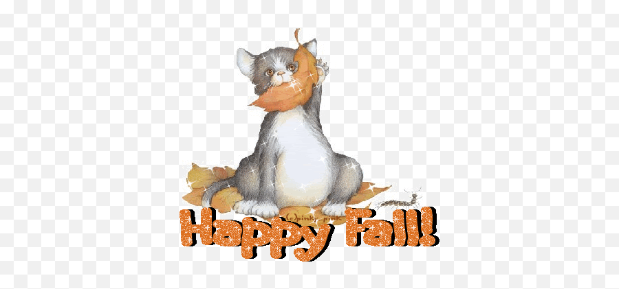 Autumn Images Pictures Graphics - Cute Autumn Gif Transparent Emoji,Facebook Grumpy Cat Emoticon