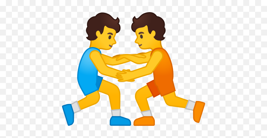 Personas Luchando Emoji - Wrestling Emoji,Nachos Emoji
