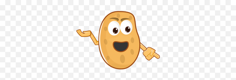 Angry Potato Cartoon Food Eat - Angry Potato Cartoon Emoji,Emoticon Eatign A Salad