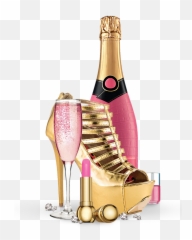Download Champagne Cup Download Hd Png - Pink Champagne Bottle Transparent Background Emoji,Emoticons 
