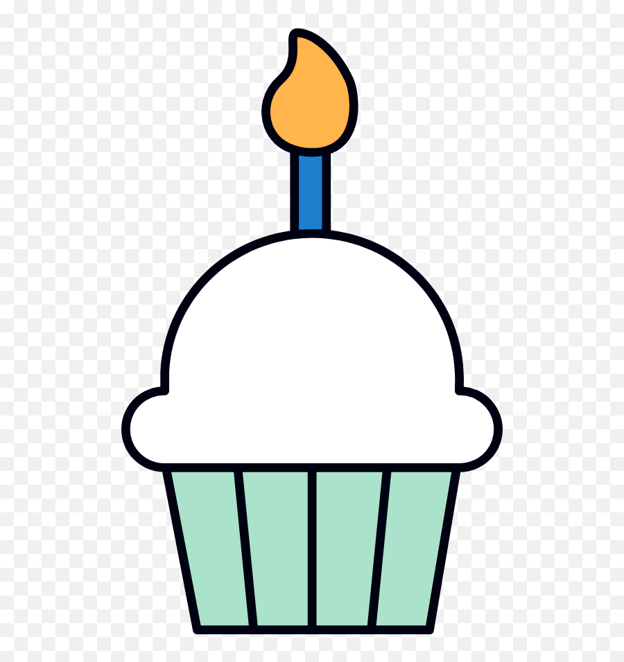 Birthday Cupcake Graphic - Vertical Emoji,Emoji Desserts