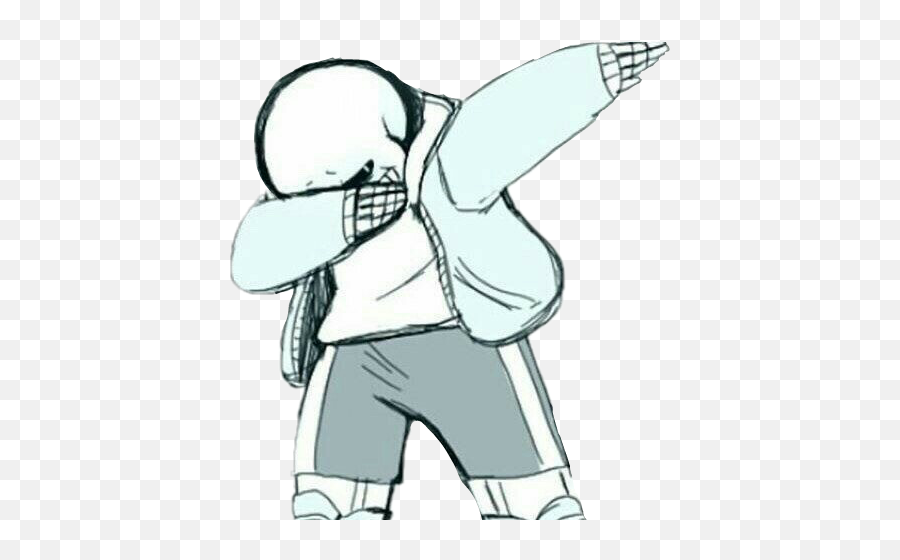 Dab Sans Undertale Sticker - Sans Undertale Dab Drawing Emoji,Undertale Emoticons Sans