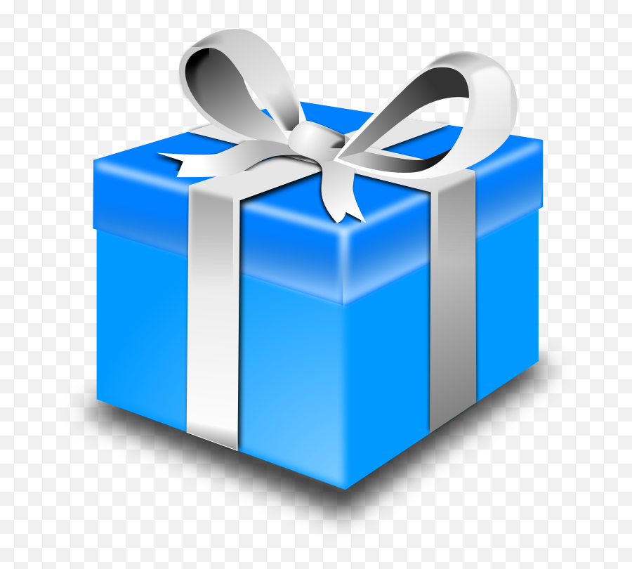 Blue Gift Clip Art Image - Gift Clip Art Emoji,Emoji Birthday Presents