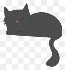 Sleepy Graphics To Download - Black Cat Emoji,Cat Waking Up Emoticon