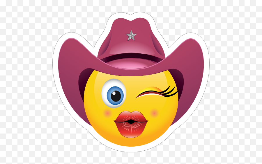 Cowgirl Emoji Sticker - Cowboy Cowgirl Emoji,Lime Emoji
