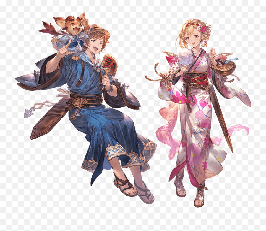 Sushi Chef Outfits For Gran And Djeeta - Djeeta Yukata Emoji,Yggdrasil Granblue Fantasy Emoji