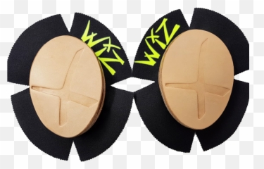 Wiz Motorbike Knee Sliders Black On Yellow Smiley Face Knee - Circle Emoji,Motorcycle Emoticon