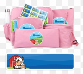 Bundle Pack Pink - Personalised Back2school Set Emoji,Farmyard Emoji