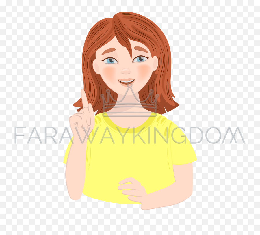 Attention Girl Education Emotion Attract Vector Illustration Emoji,Vector Emotion Images