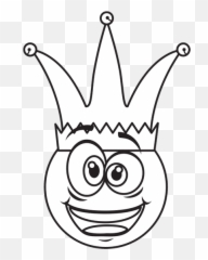 Funny Face With Joker Hat To Fools Day Celebration Emoji,Craz Emoticon