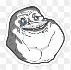 Forever Alone Sticker Devstickers - Forever Alone Png Emoji,Forever Alone Emoji