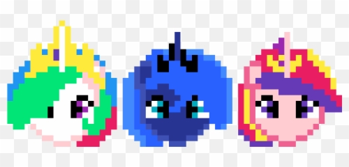 My Pixel Art And Perler Bead Depository - Nonpony Artwork Pixel Art My Little Little Pony Celestia Emoji,Perler Beads Emoji